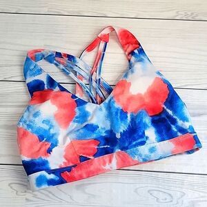 Ideology Reef sports bra low impact strappy back Women's Size M